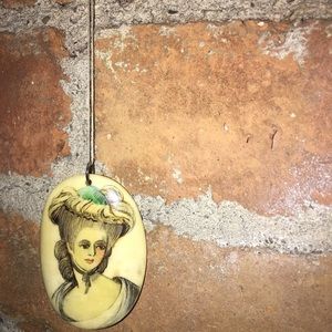 Antique hand painted pendant 🌵